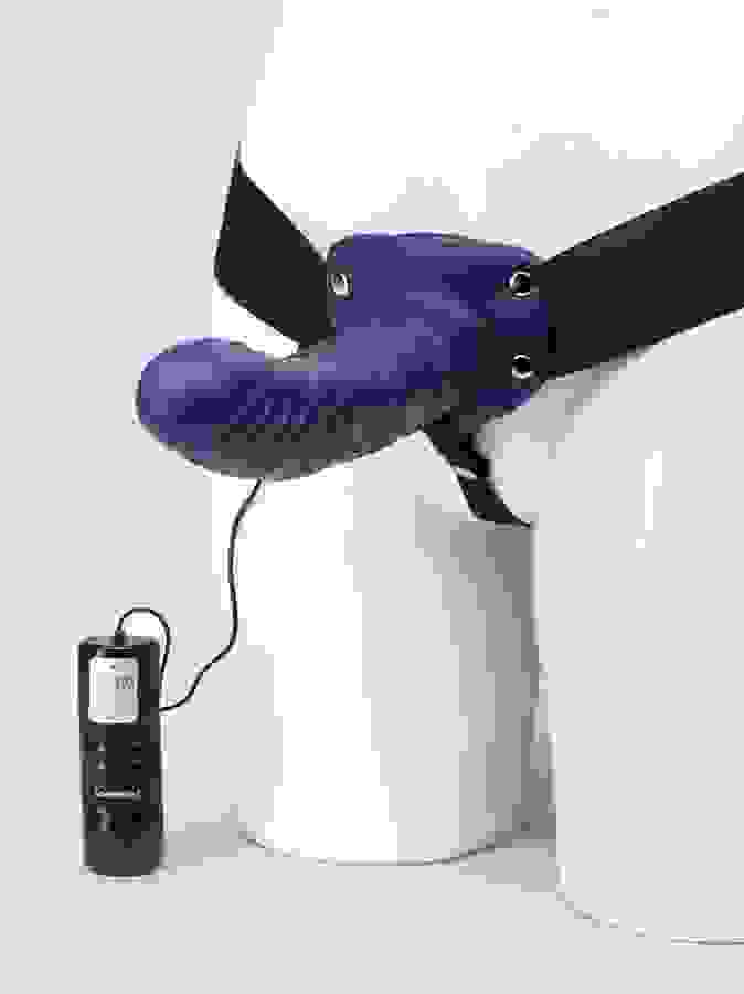 Lovehoney Perfect Partner Unisex Hollow 10 Function Vibrating Strap-On 8 Inch, Purple, hi-res